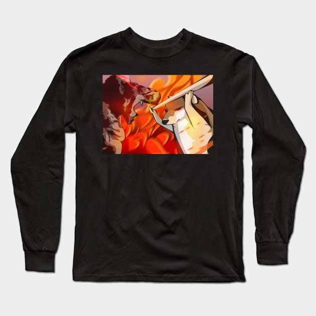 Kingkong vs doge Long Sleeve T-Shirt by aesthetic shop